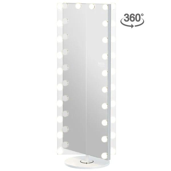 Marilyn Hollywood Vanity Mirror - Full Length Vanity Mirror with Swivel 180º Rotation Stand
