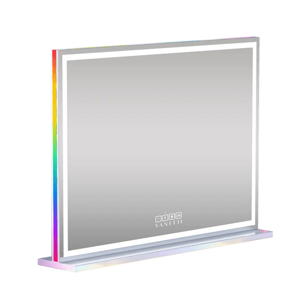 Luxury Hollywood Glow Vanity Mirror with RGB & Bluetooth Speaker