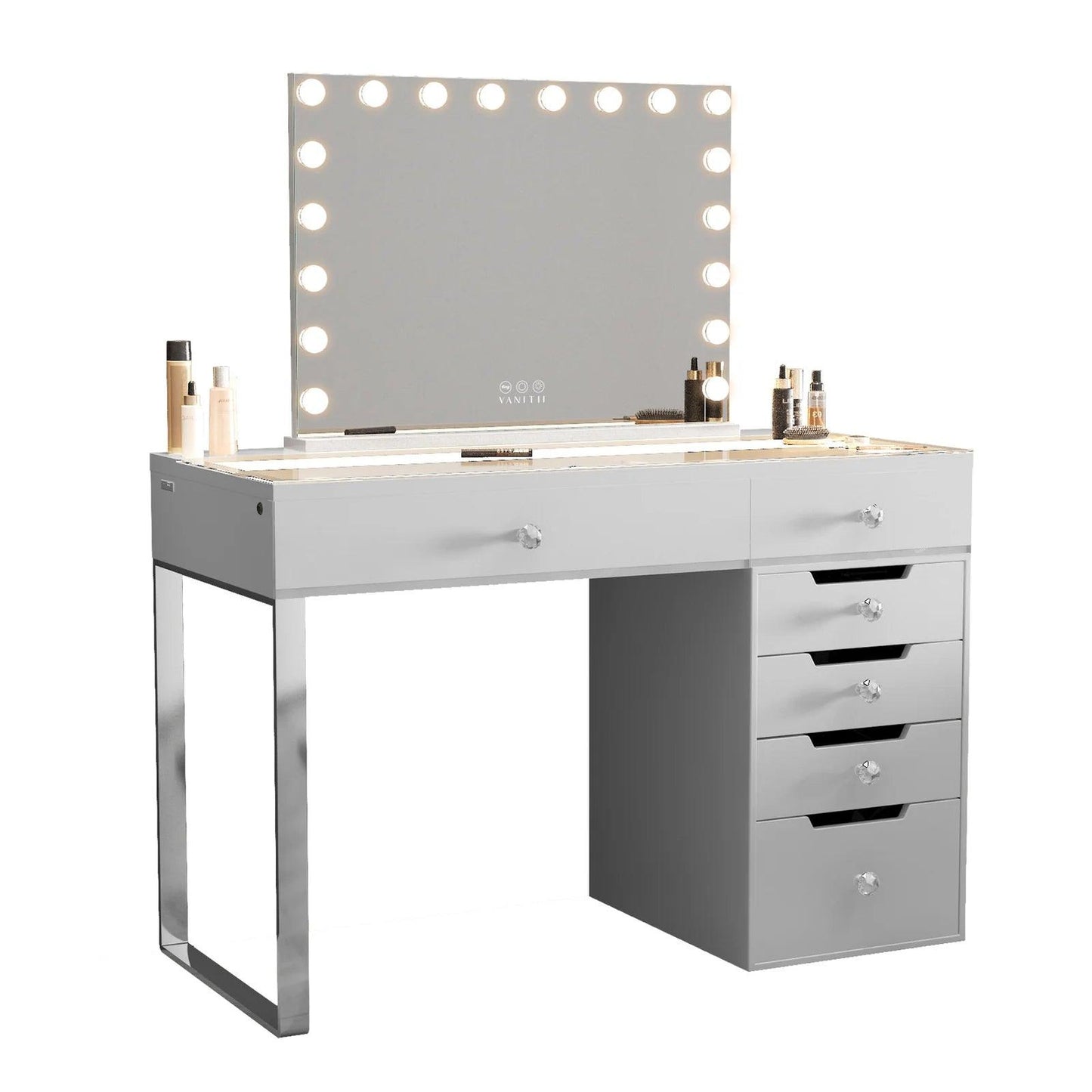 Vanity Mirror & Desk Pro - 6 Storage Drawers - Decor Luxury
