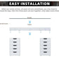 Eva Vanity Desk - 13 Storage Drawers with Mirror Hollywood led 15 bulbs - Decor Luxury