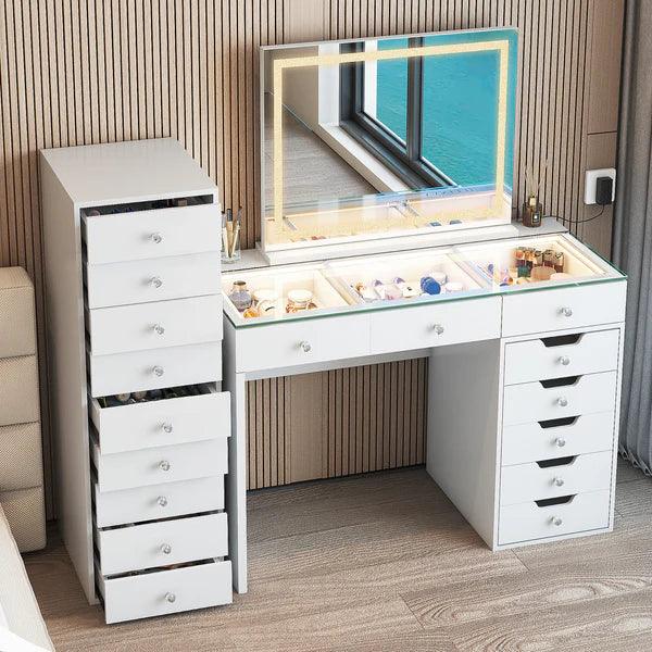 9-Drawer Makeup Vanity Storage Unit