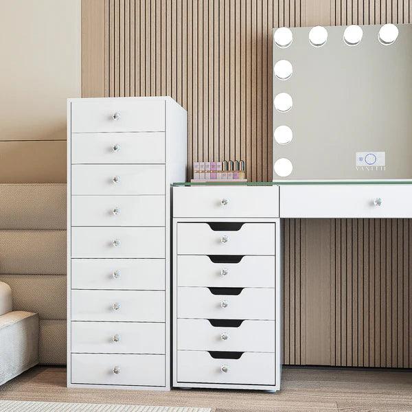 9-Drawer Makeup Vanity Storage Unit