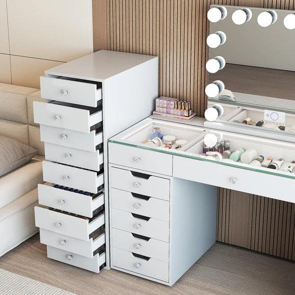9-Drawer Makeup Vanity Storage Unit