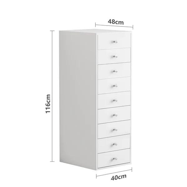 9-Drawer Makeup Vanity Storage Unit