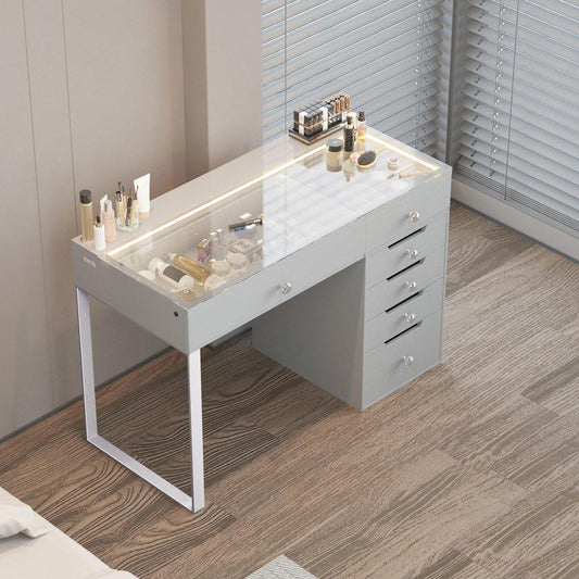 Vanity Mirror & Desk Pro - 6 Storage Drawers - Decor Luxury