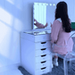 Eva Vanity Desk - 13 Storage Drawers with Mirror Hollywood led 15 bulbs - Decor Luxury