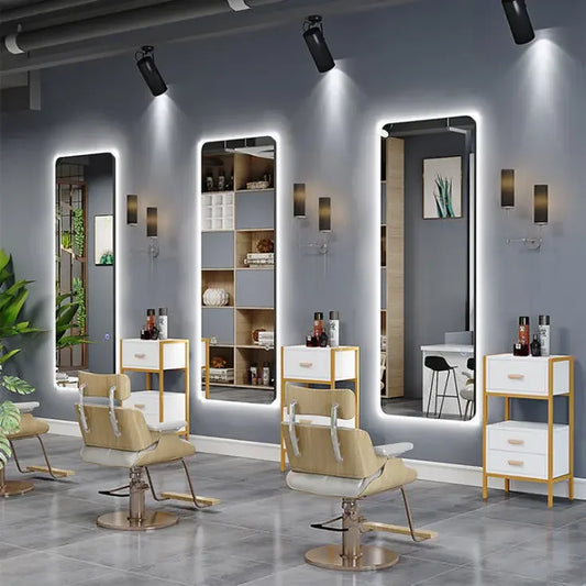 Mirror Station Styling Salon ,mirror  With Led Light