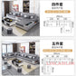 MANBAS Modern Sectional Sofa with Chaise Lounge, Bluetooth Speakers & USB Ports