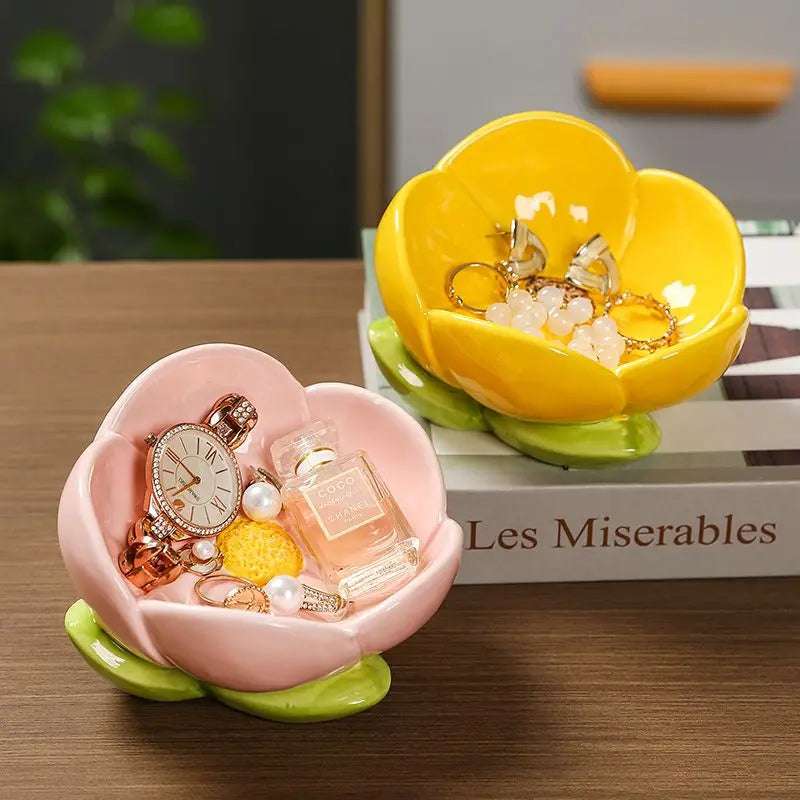 Tulip Flowers Home Entrance Decoration Storage Ceramics