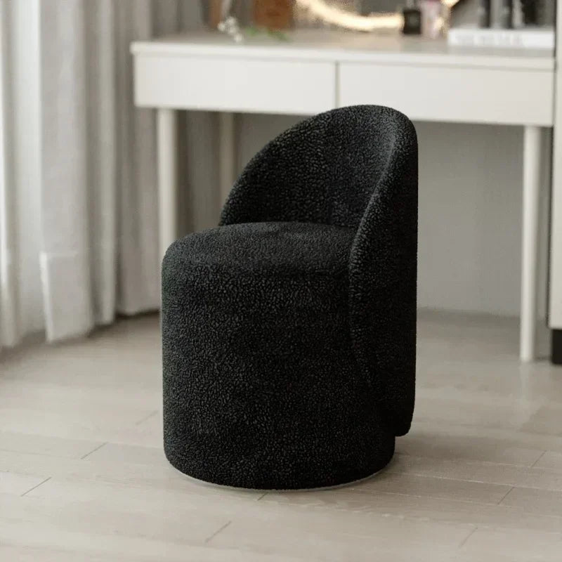 Minimalist Makeup Stool Solid Wood Round French Light Luxury