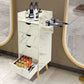 Station Organizer Equipment with 2 Hair Dryer Holders and 4 Drawers for Spa