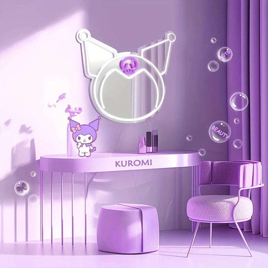 Purple Decor Mirror Neon Adjustable Decor For Room