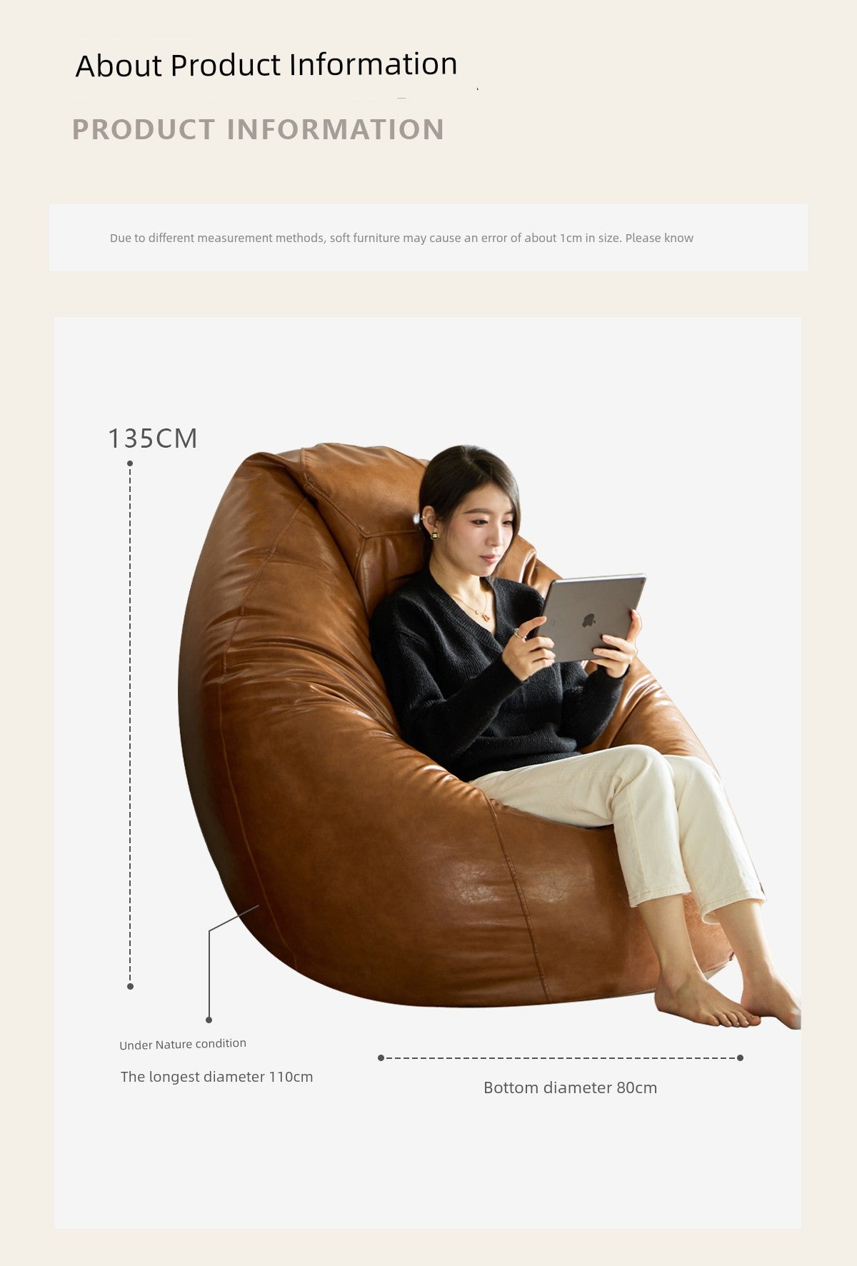 Little Four Reclining Ins Leather Creative Bean Bag Sofa