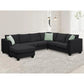 Modern Large U-Shaped 7-Seat Fabric Sectional Sofa with Movable Ottoman