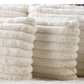 53" Off-White Upholstered Chaise Lounge Sleeper with Pillows & Armrests
