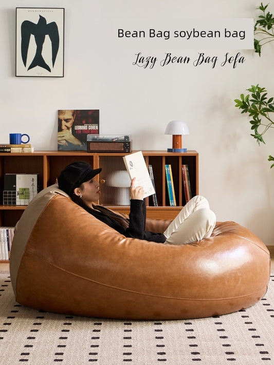 Little Four Reclining Ins Leather Creative Bean Bag Sofa