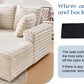 53" Off-White Upholstered Chaise Lounge Sleeper with Pillows & Armrests