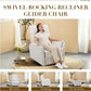 118" U-Shaped Modular Sofa with Ottoman & Foldable Side Table, Brown