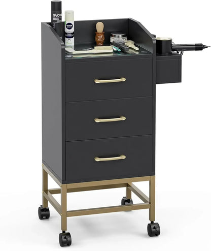 Beauty Salon Storage Trolley Cart,Salon Styling Station Cabinet.