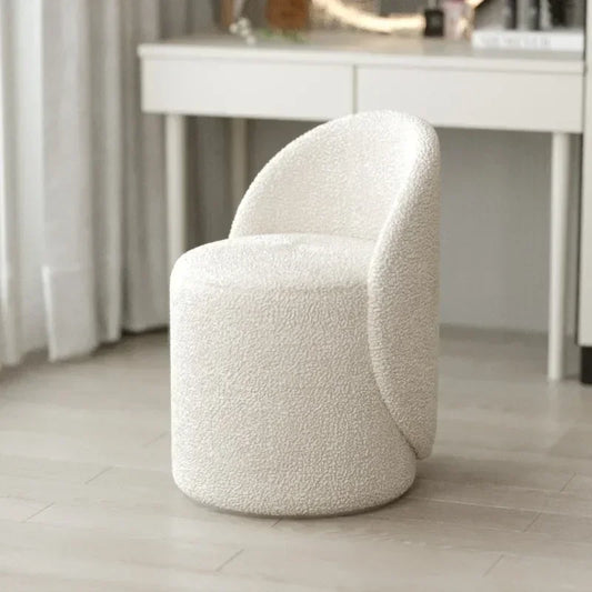 Minimalist Makeup Stool Solid Wood Round French Light Luxury