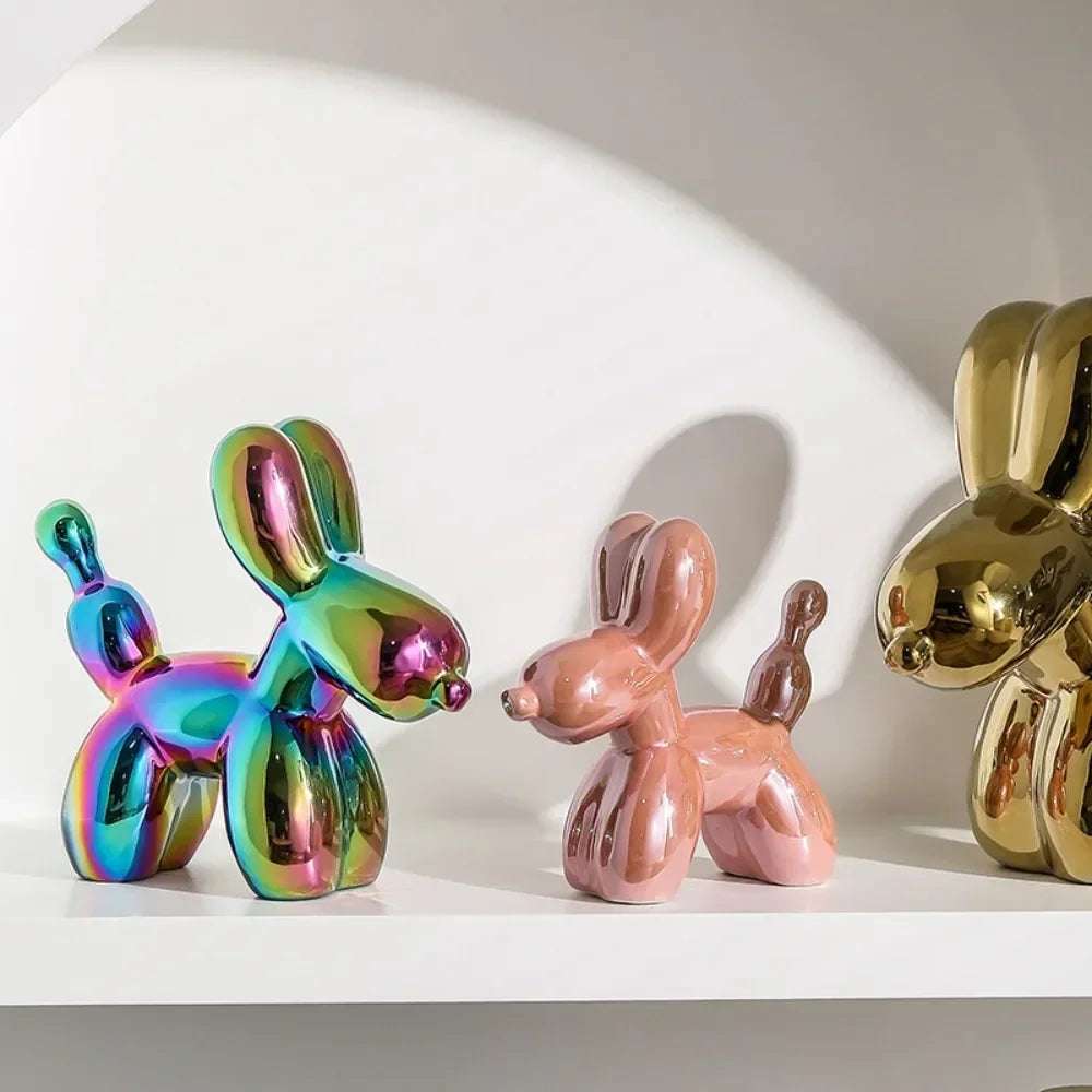 Creative Balloon Ceramic Ornament Sculpture Figurine Statue Decoration Gift