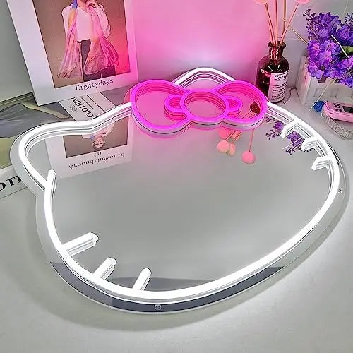 Mirror Neon USB Dimmable LED for Bedroom Room Decor
