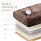 118" U-Shaped Modular Sofa with Ottoman & Foldable Side Table, Brown