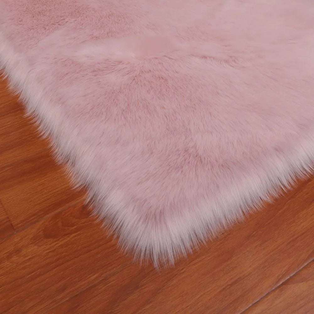 Soft Sheepskin Bedroom Carpet White Rugs Bed  Room