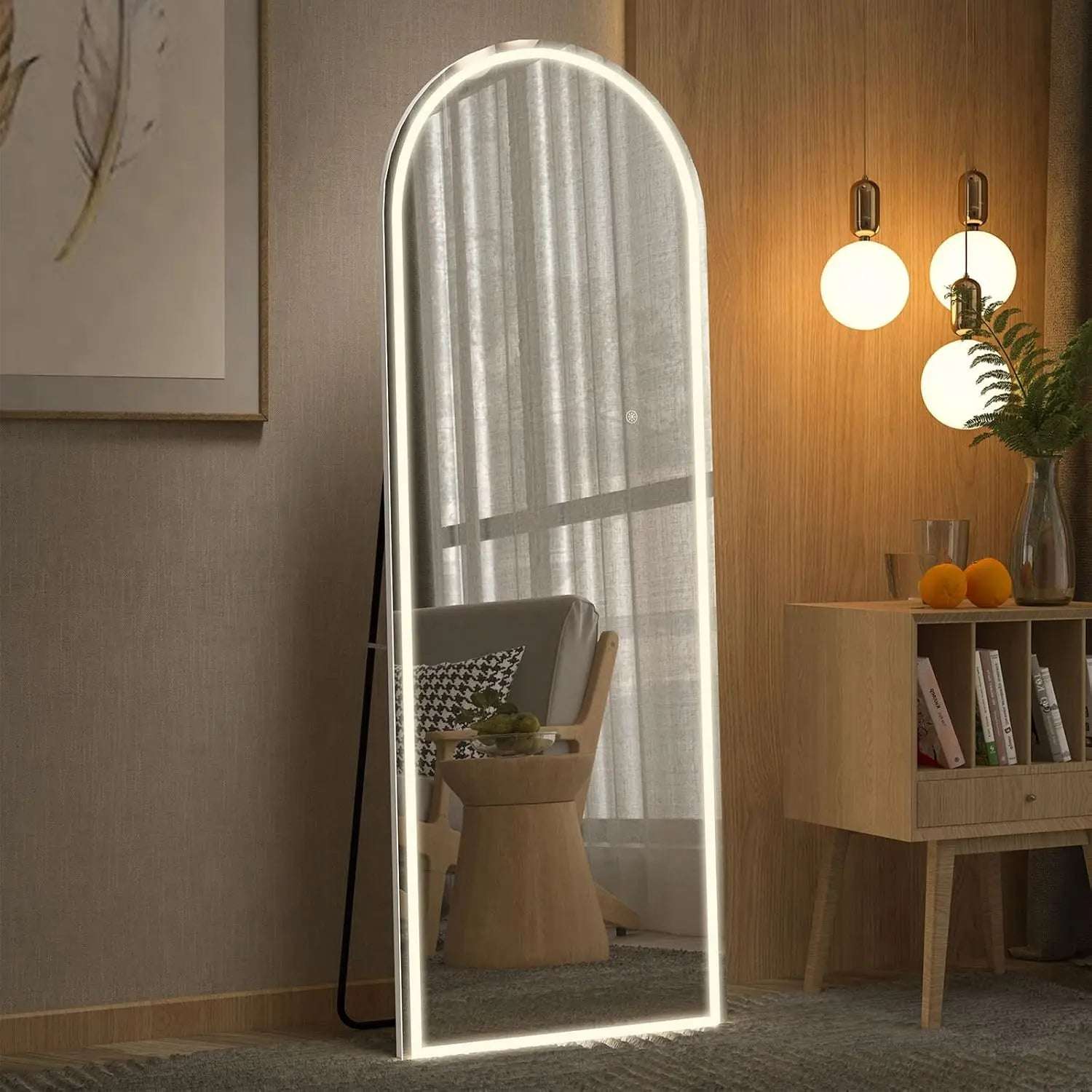 Full Length Mirror with LED Lights, LED Floor Mirror