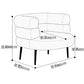 Modern Lambswool Accent Chair with Curved Backrest for Living Room & Bedroom