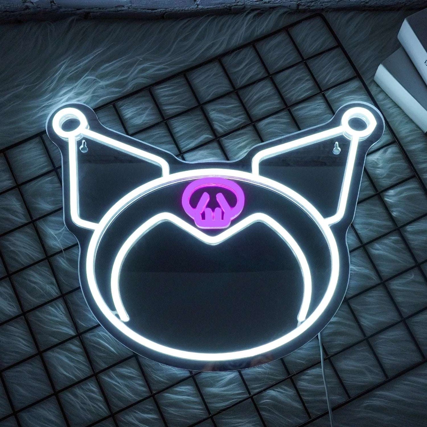 Purple Decor Mirror Neon Adjustable Decor For Room