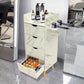 Station Organizer Equipment with 2 Hair Dryer Holders and 4 Drawers for Spa