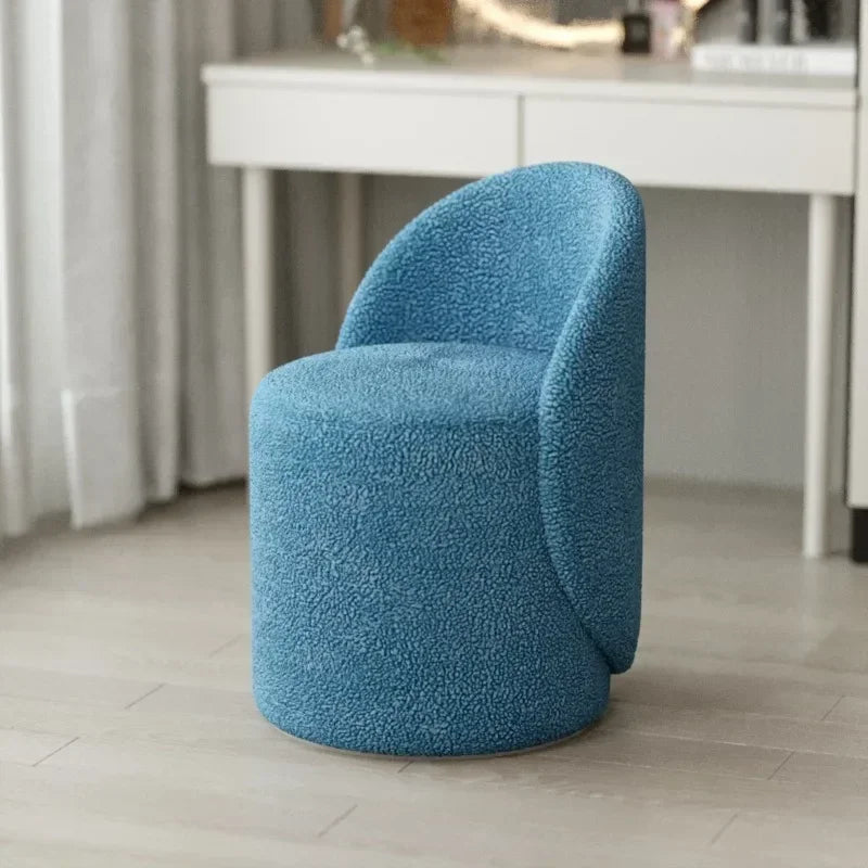 Minimalist Makeup Stool Solid Wood Round French Light Luxury