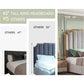 Queen Upholstered Platform Bed with Golden Trim and 61" Headboard.