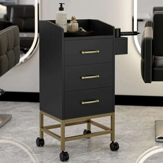 Beauty Salon Storage Trolley Cart,Salon Styling Station Cabinet.