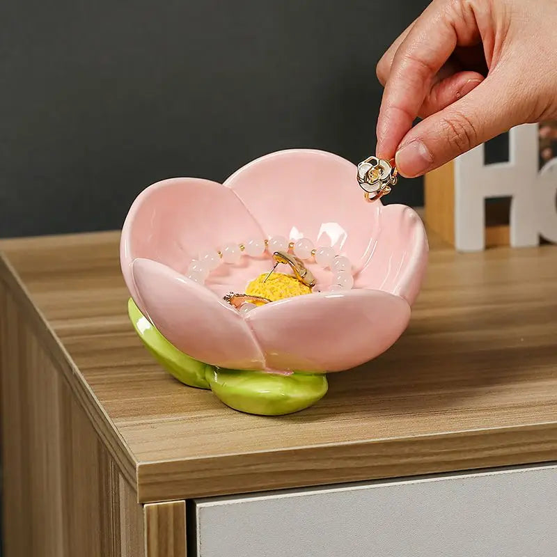 Tulip Flowers Home Entrance Decoration Storage Ceramics