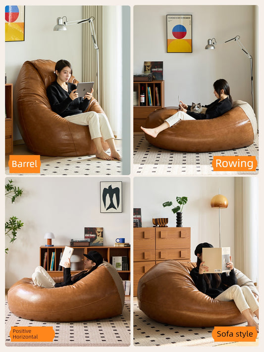 Little Four Reclining Ins Leather Creative Bean Bag Sofa