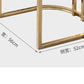 Beige Designer Dining Chairs with Gold Legs & Floor Protectors
