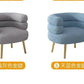 Modern Lambswool Accent Chair with Curved Backrest for Living Room & Bedroom