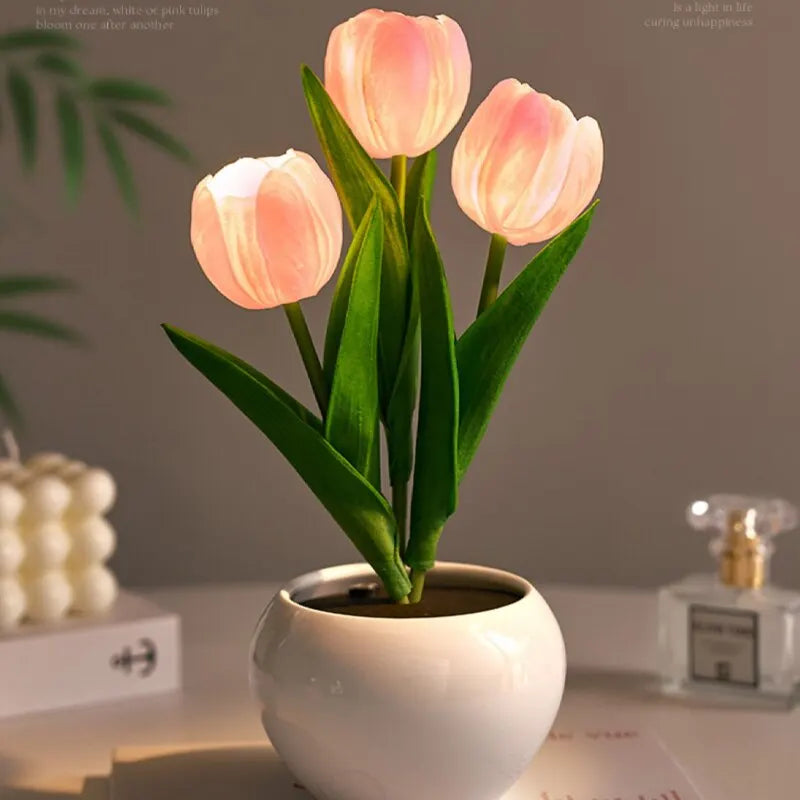 Tulip Table Lamp LED Lamp Simulation Flower