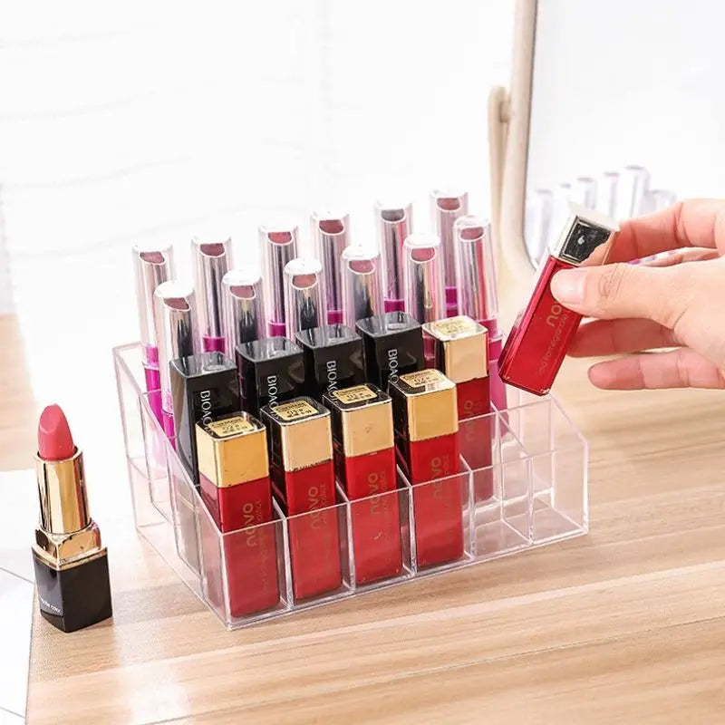 Stand Makeup Lip Gloss Holder Transparent Cosmetic Storage