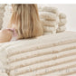 53" Off-White Upholstered Chaise Lounge Sleeper with Pillows & Armrests