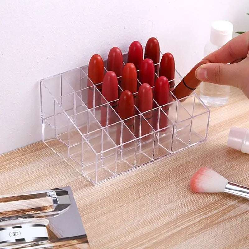 Stand Makeup Lip Gloss Holder Transparent Cosmetic Storage
