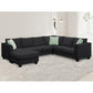 Modern Large U-Shaped 7-Seat Fabric Sectional Sofa with Movable Ottoman