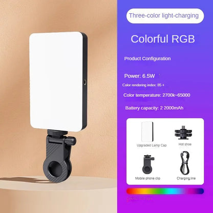 Phone Clip Fill Light RGB Flash Selfie