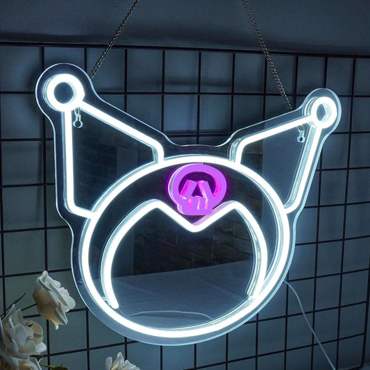 Purple Decor Mirror Neon Adjustable Decor For Room