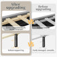 Queen Upholstered Platform Bed with Tufted Wingback Headboard & Wooden Slat Support