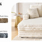 53" Off-White Upholstered Chaise Lounge Sleeper with Pillows & Armrests