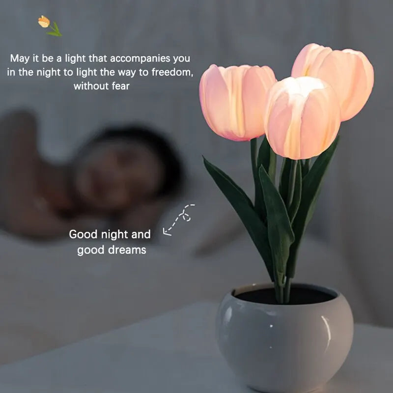 Tulip Table Lamp LED Lamp Simulation Flower