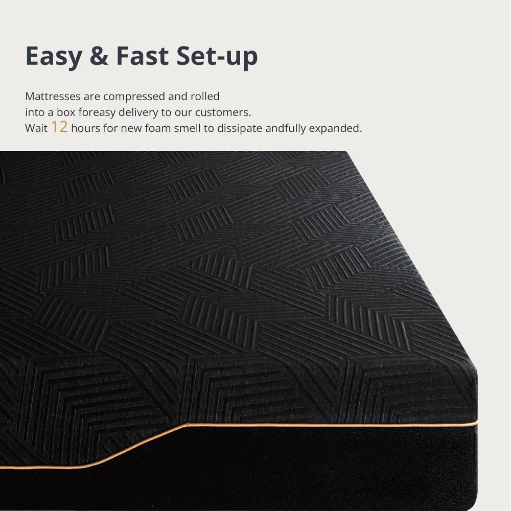 Cooling Gel Memory Foam Mattress for Back Pain, Made in USA & CertiPUR-US Certified